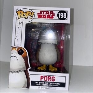 Star Wars Porg Figure with White and Brown Details